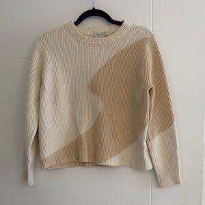 Derek Lam Ribbed Knit Sweater in Cream